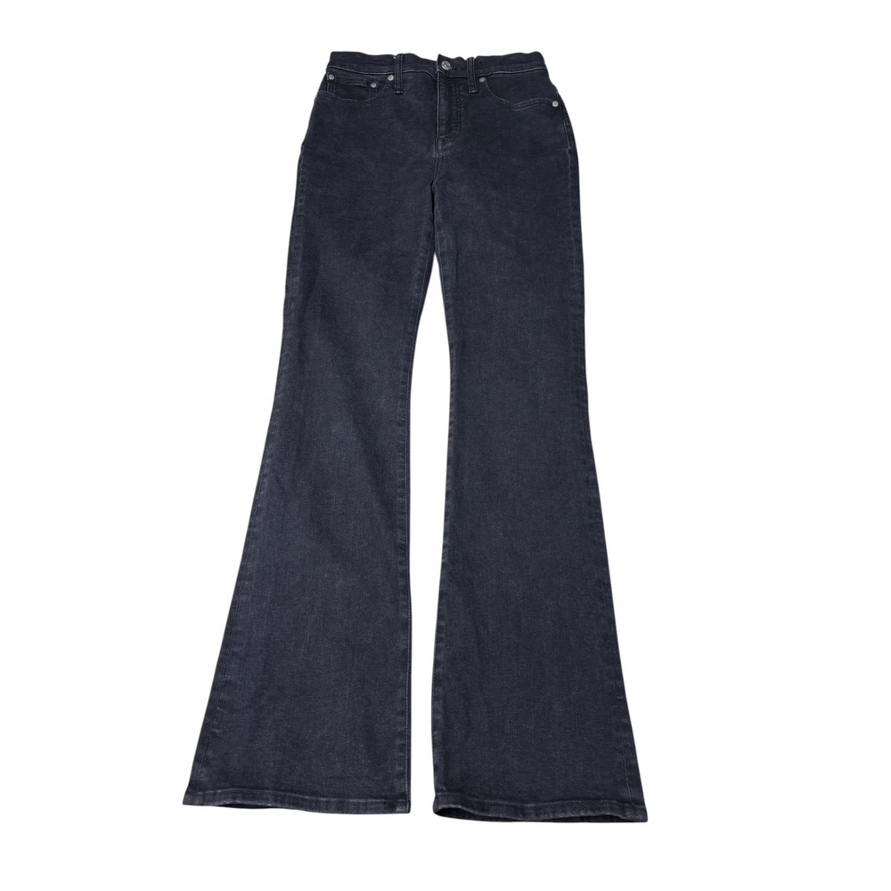 Madewell Skinny Flare Jeans Womens 26X30 Dark Wash Black High Rise Denim‎
